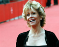 Jane Fonda alla esta del cinema di Roma